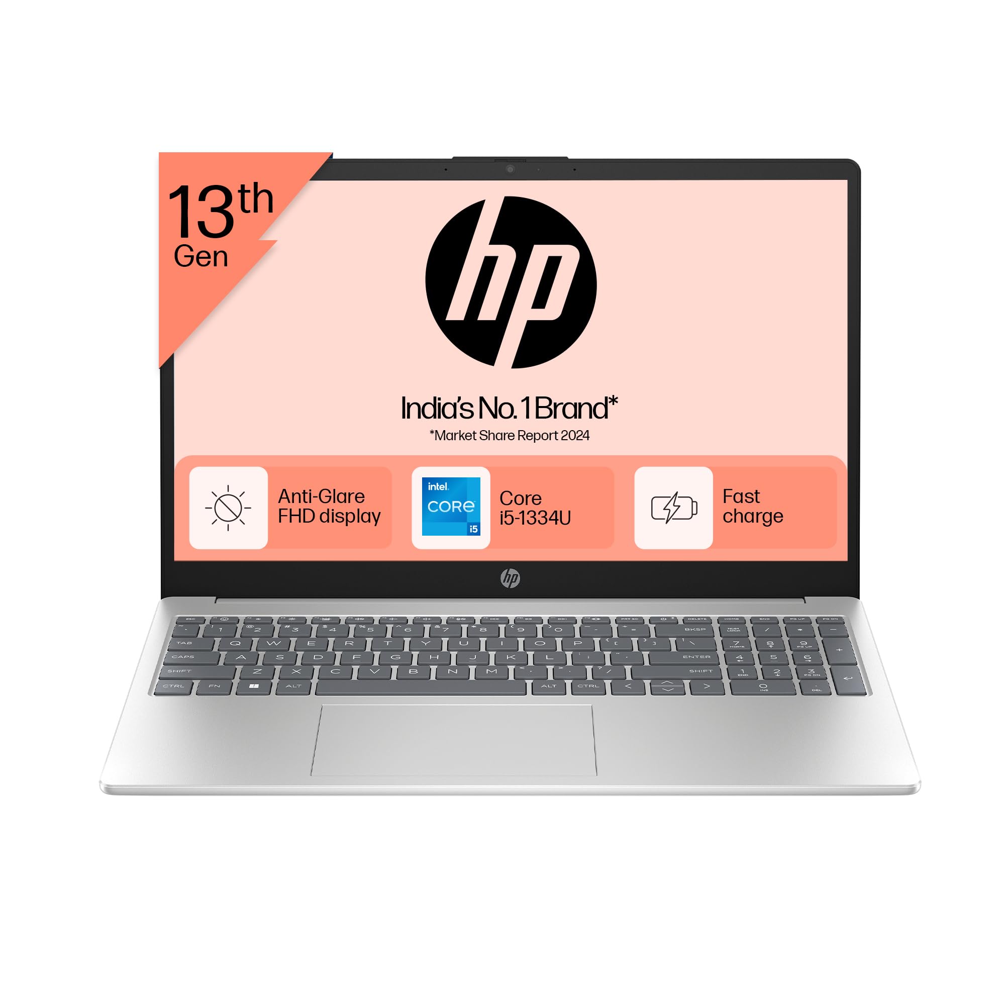 HP 15, 13th Gen Intel Core i5-1334U Laptop (8GB RAM, 512GB SSD